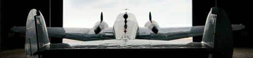 Beech 18 in hangar